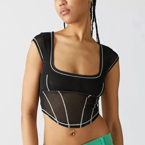 Urban outfitters mesh corset top